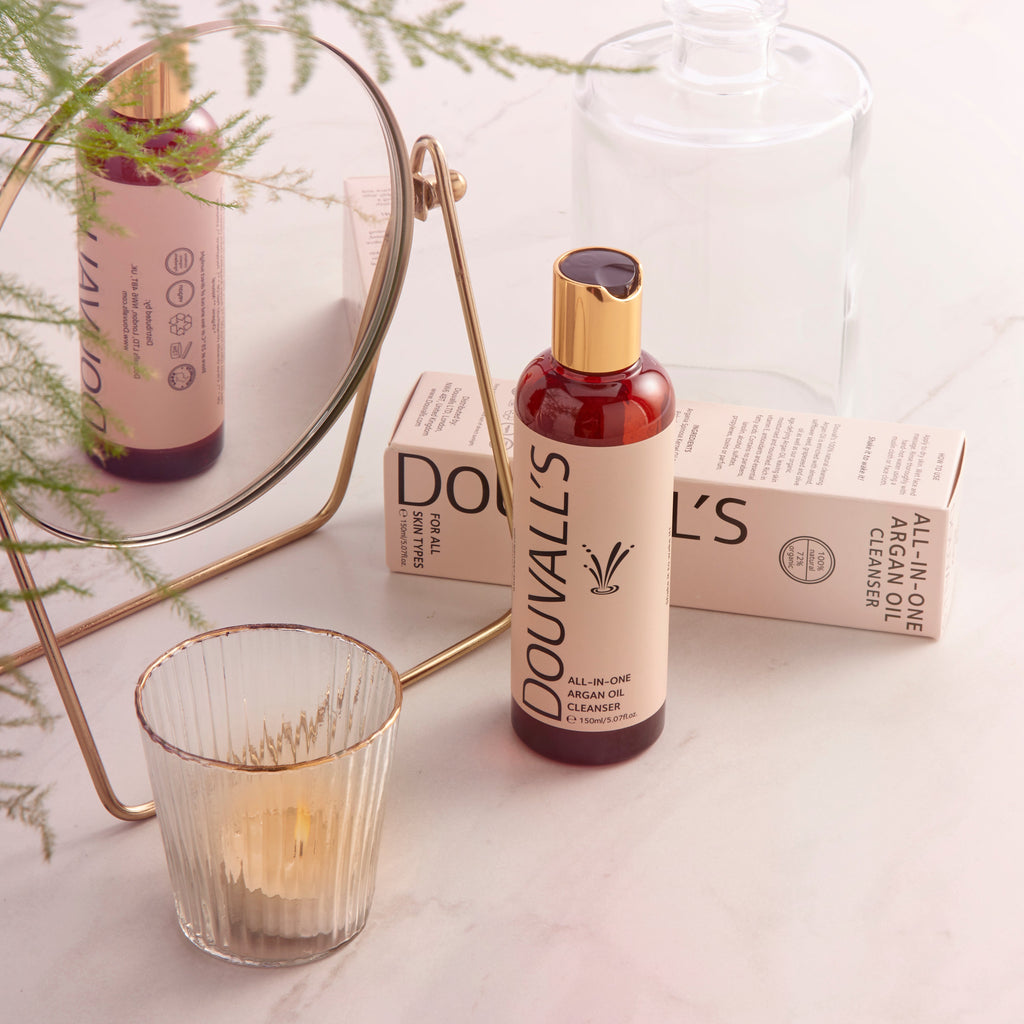 Luxury Argan Gift Set containing 150ml argan cleanser and 50ml organic first cold pressed argan oil